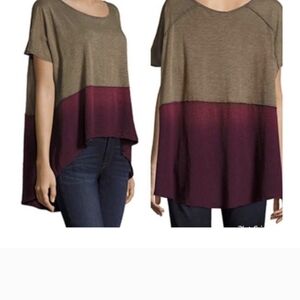 We The Free Midnight Color Block Oversized Hi-low Tee